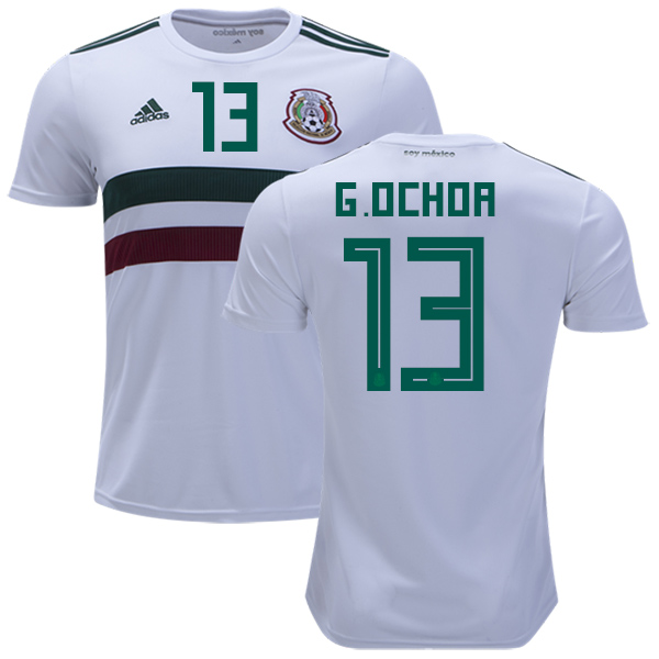 Mexico #13 G.Ochoa Away Kid Soccer Country Jersey
