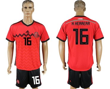 Mexico #16 H.Herrera Away Soccer Country Jersey