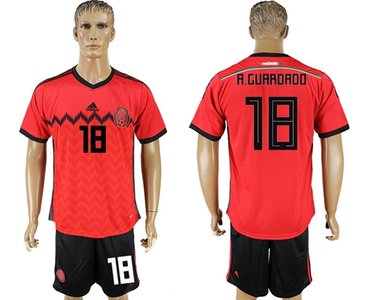 Mexico #18 A.Guardado Away Soccer Country Jersey