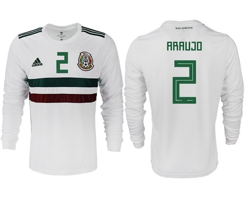 Mexico #2 Araujo Away Long Sleeves Soccer Country Jersey