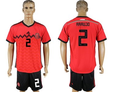 Mexico #2 Araujo Away Soccer Country Jersey