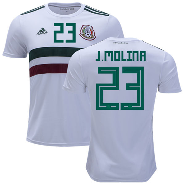 Mexico #23 J.Molina Away Kid Soccer Country Jersey