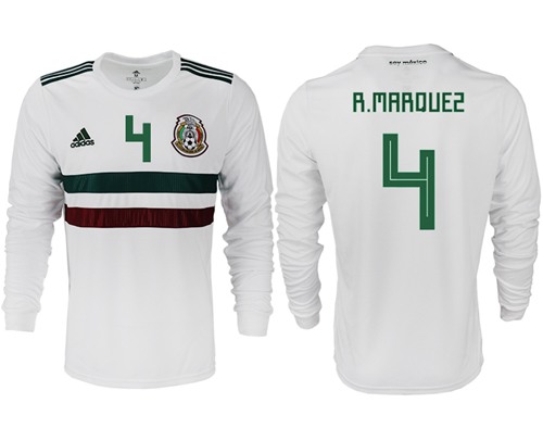 Mexico #4 R.Marquez Away Long Sleeves Soccer Country Jersey