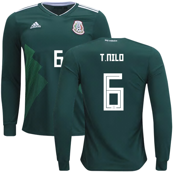 Mexico #6 T.Nilo Home Long Sleeves Kid Soccer Country Jersey