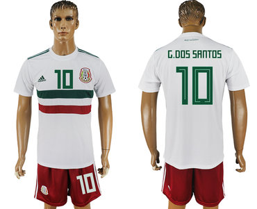 Mexico 10 G.DOS SANTOS Away 2018 FIFA World Cup Soccer Jersey