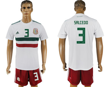 Mexico 3 SALCEDO Away 2018 FIFA World Cup Soccer Jersey