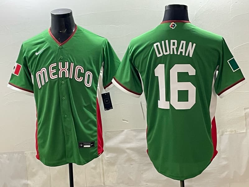 Mexico Baseball Nike 2026 World Baseball Classic Road Stadium  Jersey - Green Jarren Duran 16