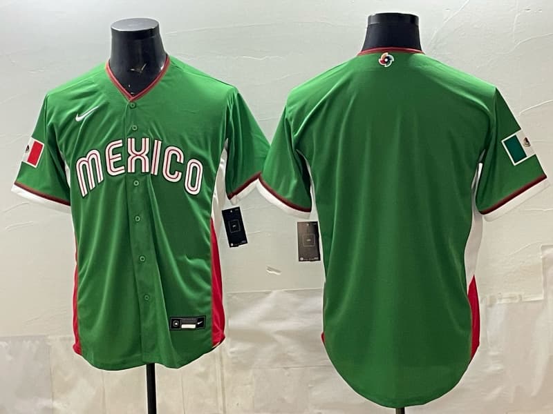 Mexico Baseball Nike 2026 World Baseball Classic Road Stadium Jersey - Green