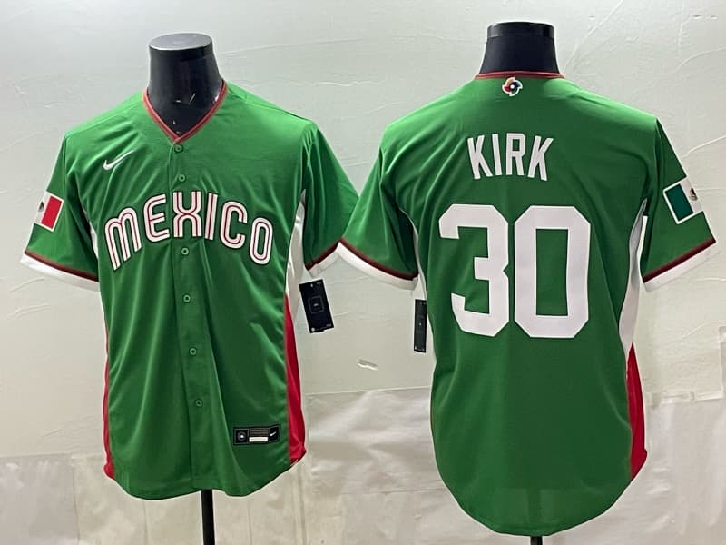 Mexico Baseball Nike 2026 World Baseball Classic Road Stadium Jersey - Green Alejandro Kirk 30