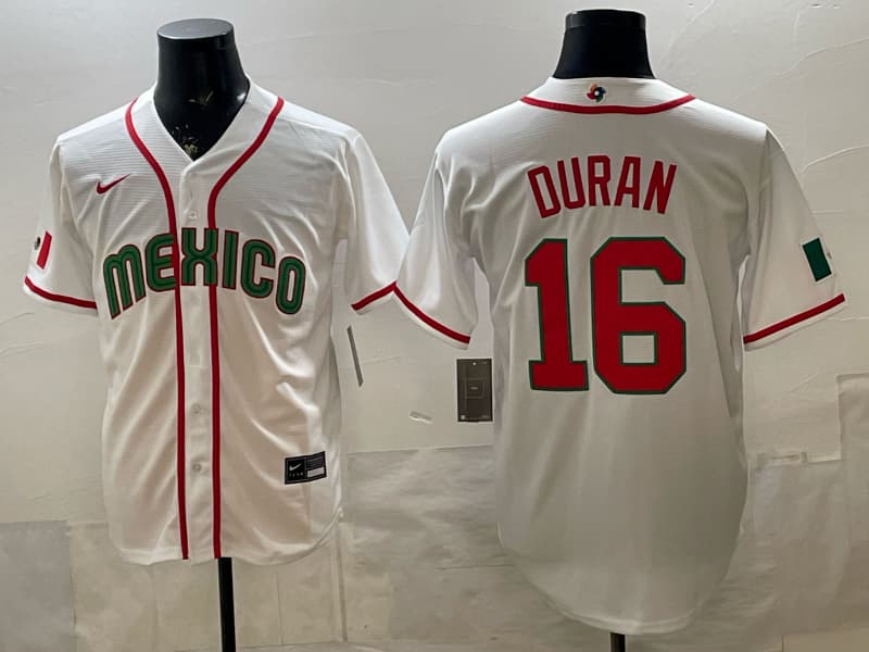 Mexico Baseball Nike 2026 World Baseball Classic Road Stadium Jersey - Green Jarren  Duran  16