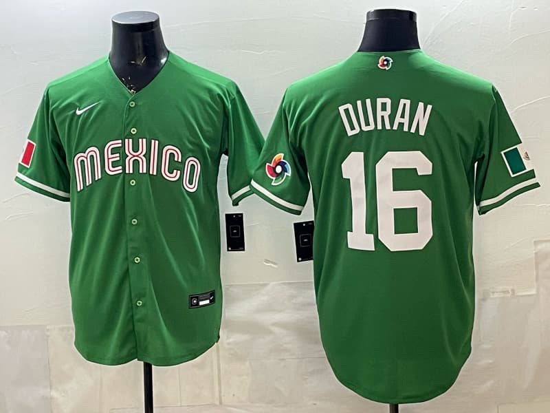 Mexico Baseball Nike 2026 World Baseball Classic Road Stadium Jersey - Green Jarren Duran  16