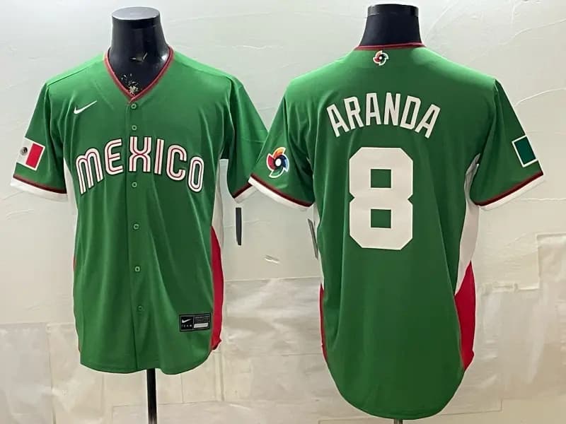 Mexico Baseball Nike 2026 World Baseball Classic Road Stadium Jersey ARANDA 8