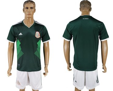 Mexico Blank Green Home Soccer Country Jersey