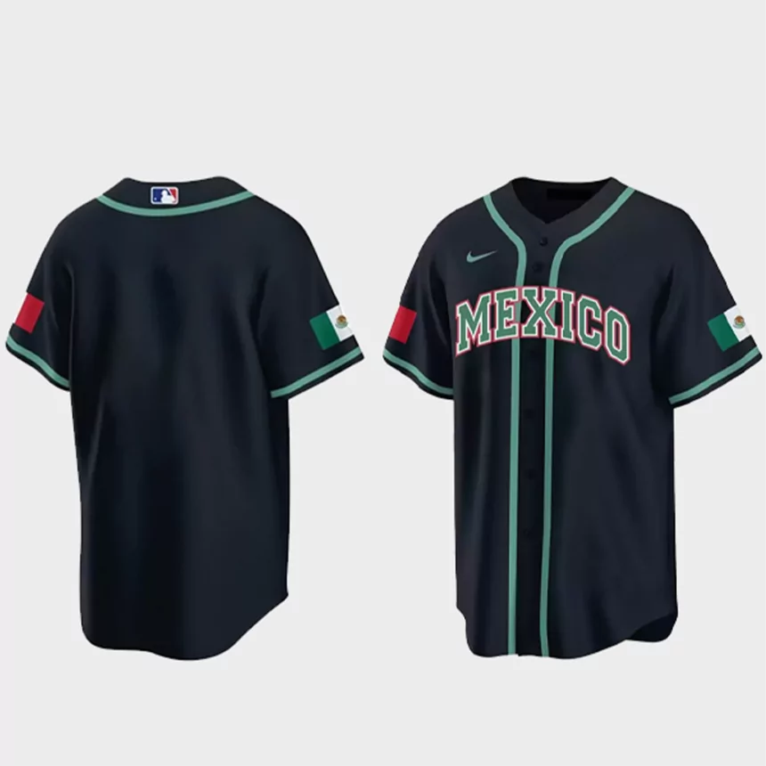 Mexico Blank Jersey Baseball 2023 World Baseball Classic Jersey – Black