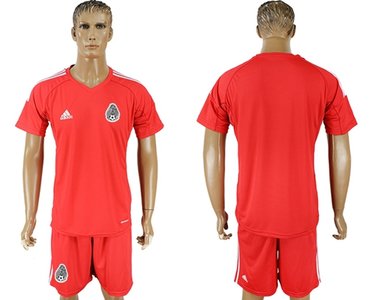 Mexico Blank Red Goalkeeper Soccer Country Jersey