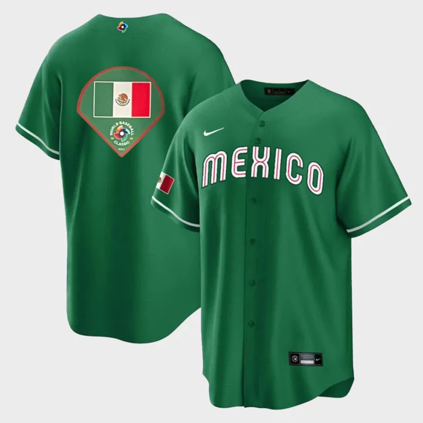 Mexico Fernando Valenzuela #34 Blank Jersey Baseball 2023 World Baseball Classic Jersey – Green