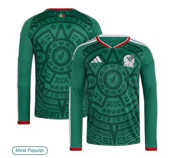 Mexico National Team adidas FIFA x World Cup 2026 Home Replica Long Sleeve Jersey - Green