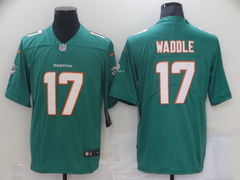 Miami    Dolphins   - All Stitched Jaylen   Waddle -  17