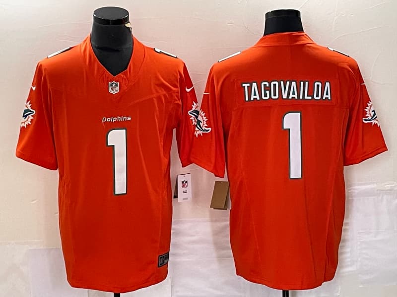 Miami Dolphins   Jersey     - All Stitched Tua Tagovailoa   - 1