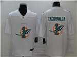 Miami Dolphins #1 Tua Tagovailoa White Shadow Logo Limited Jersey