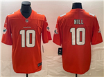 Miami Dolphins #10 Tyreek Hill Orange Vapor Limited Jersey