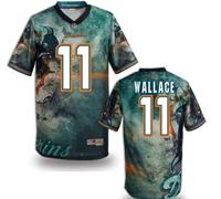 Miami Dolphins #11 WALLACE Men's Stitched NFL Elite Fanatical Version Jersey (3)