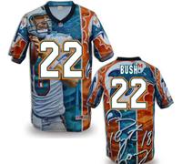 Miami Dolphins #22 BUSH Men's Stitched NFL Elite Fanatical Version Jersey (3)