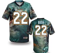 Miami Dolphins #22 BUSH Men's Stitched NFL Elite Fanatical Version Jersey (4)