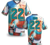 Miami Dolphins #22 BUSH Men's Stitched NFL Elite Fanatical Version Jersey (7)