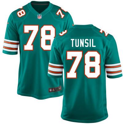 Miami Dolphins #78 Laremy Tunsil Nike Green Throwback Elite 2016 Draft Pick Jersey