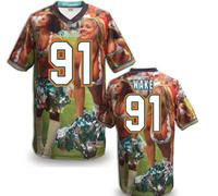 Miami Dolphins #91 WAKE Men's Stitched NFL Elite Fanatical Version Jersey (4)