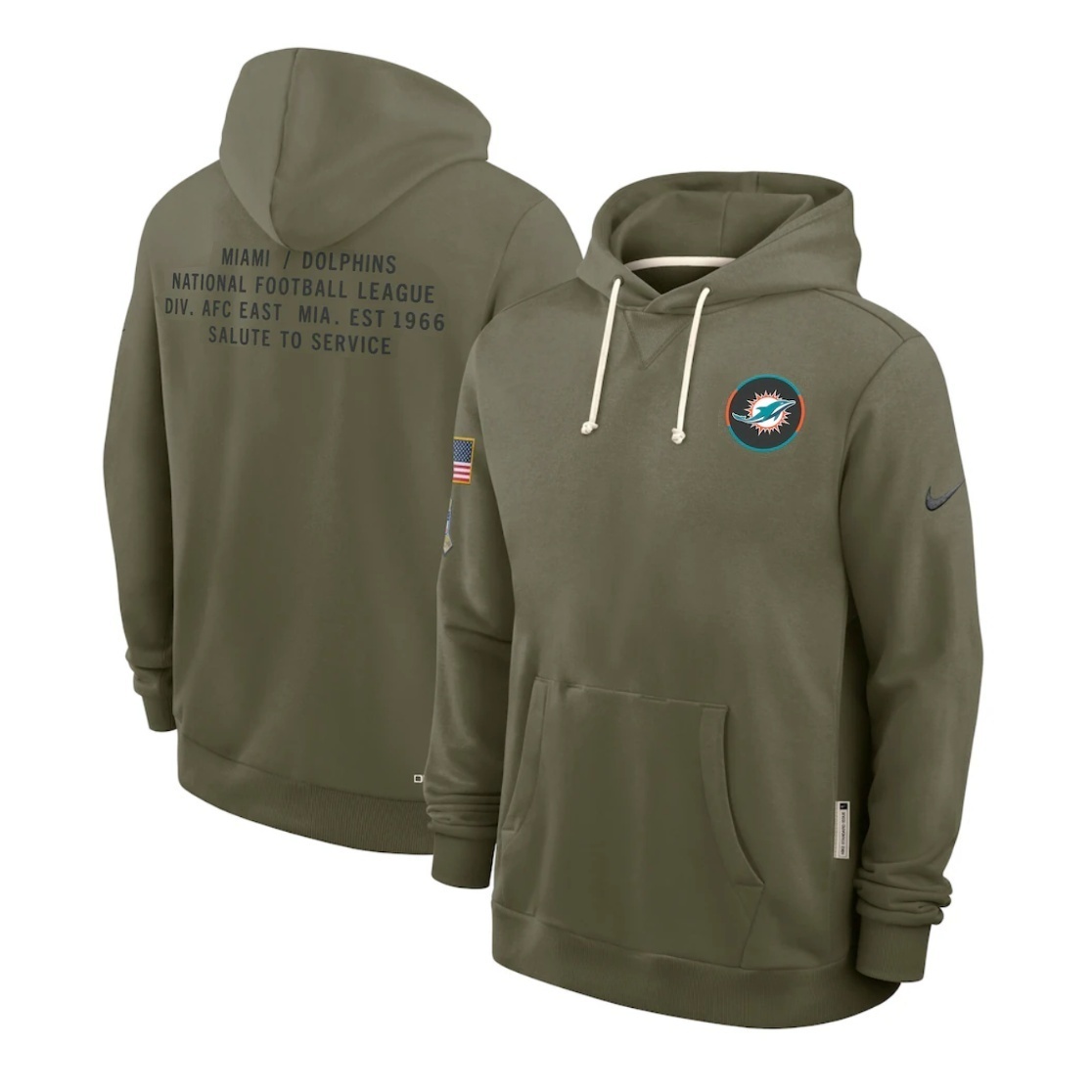 Miami Dolphins 2025  Salute to Service  Limited Football Stitched hoodie Jersey