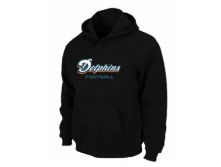 Miami Dolphins Authentic font Pullover Hoodie Black