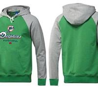 Miami Dolphins Critical Victory Pullover Hoodie Green & Grey