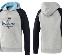 Miami Dolphins Critical Victory Pullover Hoodie Grey & Dark Blue