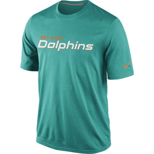Miami Dolphins Nike Legend Wordmark Essential 2 Performance T-Shirt Green