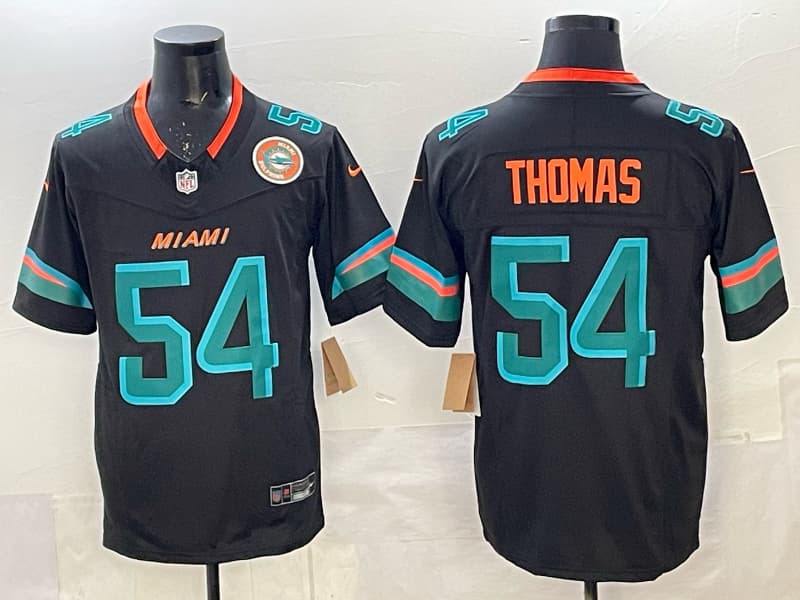 Miami Dolphins Vapor  F.U.S.E. Limited Rivalry Series Jersey - All Stitched 54 THOMAS