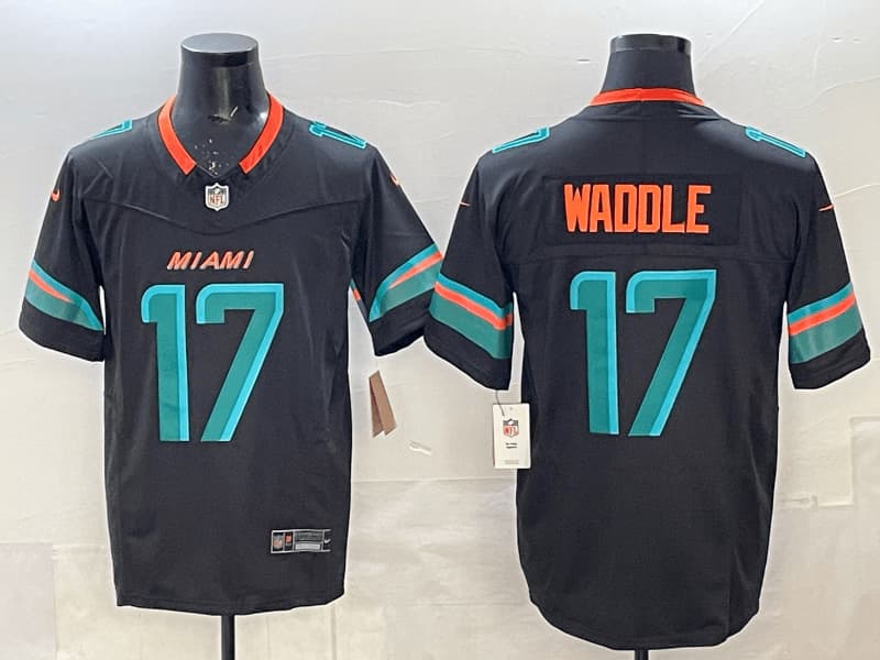 Miami Dolphins Vapor F.U.S.E. Limited Rivalry Series Jersey - All Stitched Jaylen  Waddle - 17