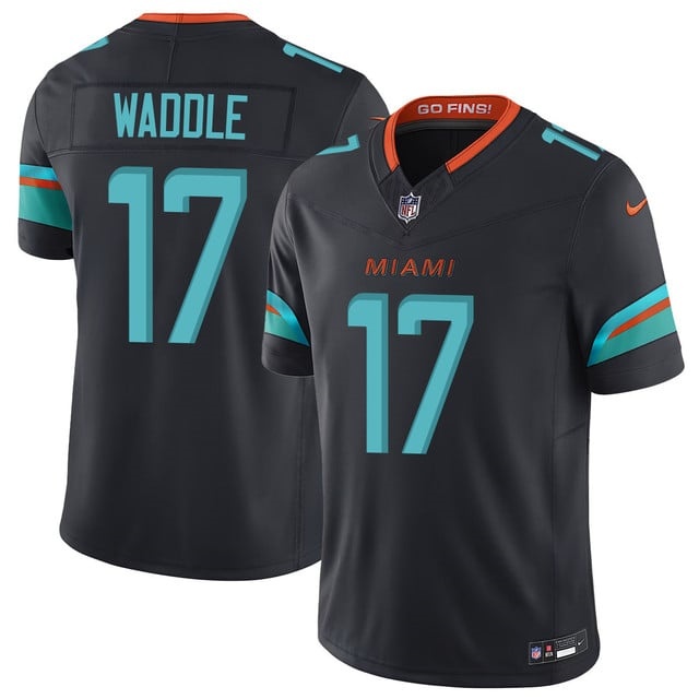 Miami Dolphins Vapor F.U.S.E. Limited Rivalry Series Jersey - All Stitched Jaylen Waddle - 17