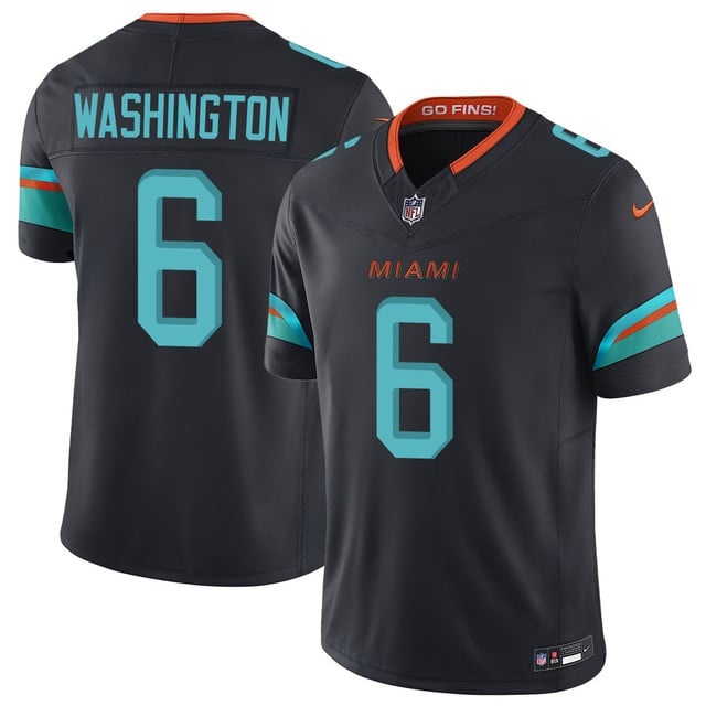 Miami Dolphins Vapor F.U.S.E. Limited Rivalry Series Jersey - All Stitched Malik Washington - 6
