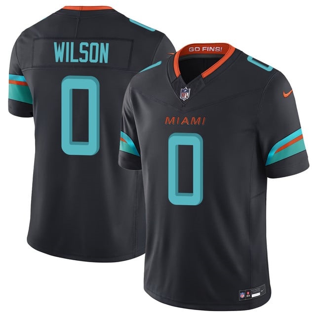 Miami Dolphins Vapor F.U.S.E. Limited Rivalry Series Jersey - All Stitched Zach Wilson - 0