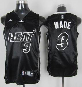 Miami Heat 3 Dwyane Wade black white name jerseys