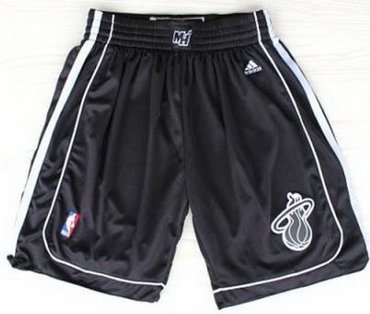 Miami Heat Black With White Shadow Revolution 30 NBA Shorts