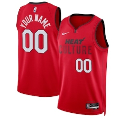 Miami Heat Nike Unisex 2024-25 Custom Swingman Jersey - City Edition - Red