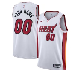 Miami Heat Nike Unisex Swingman Custom Jersey White - Association Edition