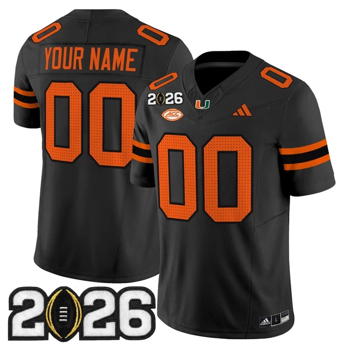 Miami Hurricanes 2026 CFP Final Patch Vapor Limited Custom Jersey  - All Stitched