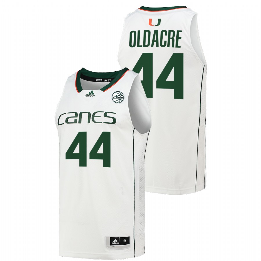 Miami Hurricanes Kyla Oldacre College Basketball White Jersey Men