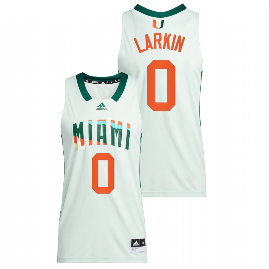 Miami Hurricanes Shane Larkin Honoring Black Excellence White Alumni Basketball Jersey