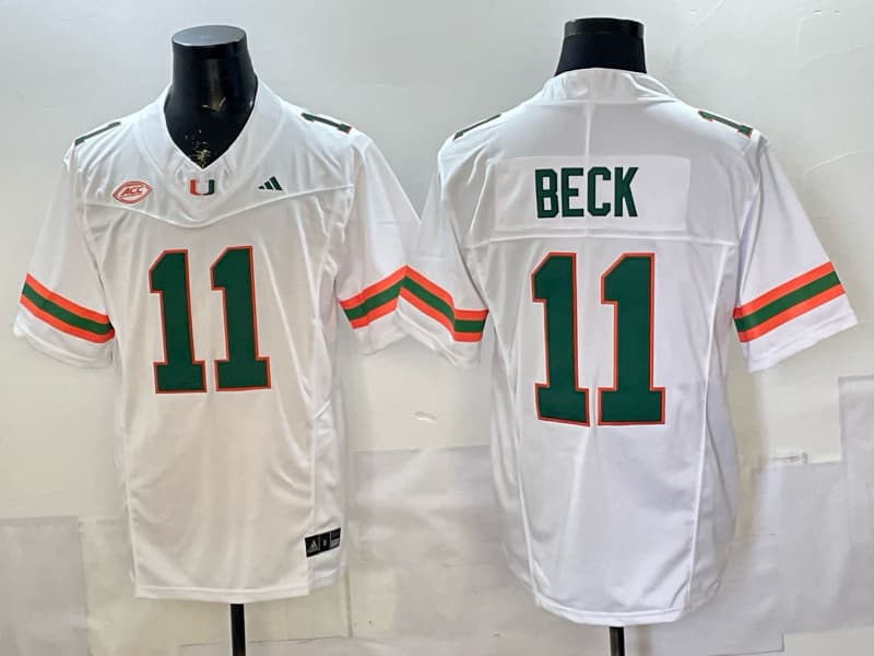 Miami Hurricanes Throwback Vapor Limited Jersey -   - All Stitched Carson  Beck  11