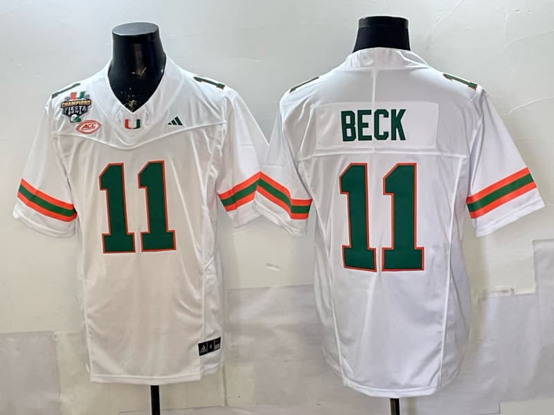 Miami Hurricanes Throwback Vapor Limited Jersey -   - All Stitched Carson Beck    11
